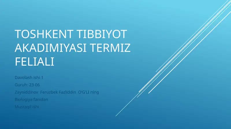 Toshkent Tibbiyot akadimiyasi