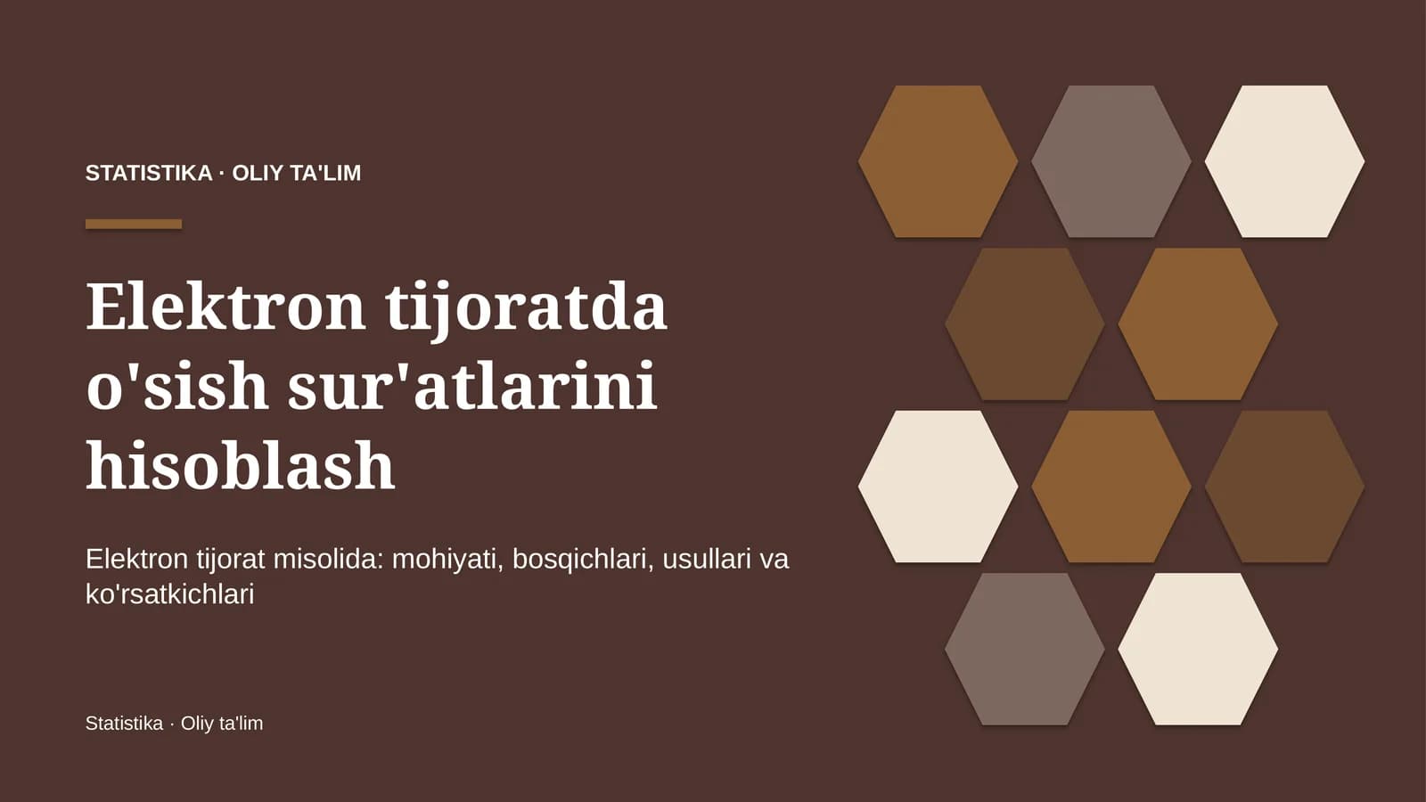elektron tijoratda o'sish sur'atlarini hisoblash 2887