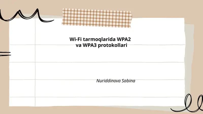Wi-Fi tarmoqlarida WPA2 va WPA3 protokollari