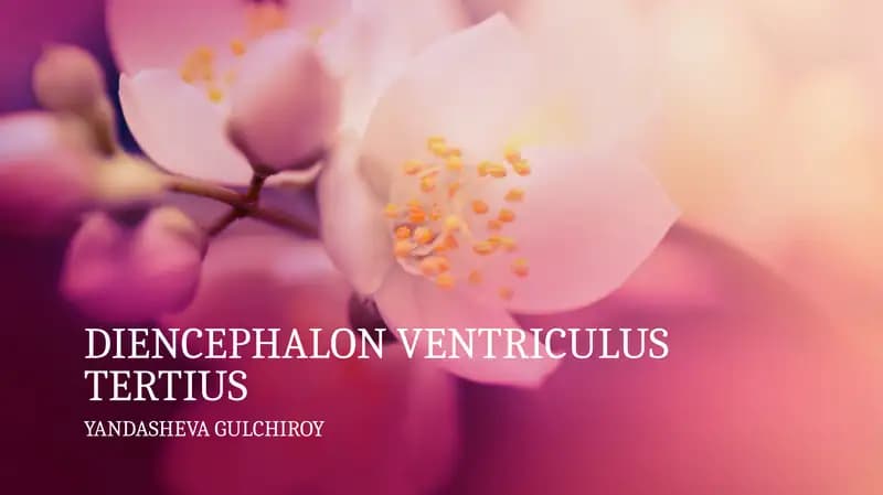 DIENCEPHALON VENTRICULUS TERTIUS