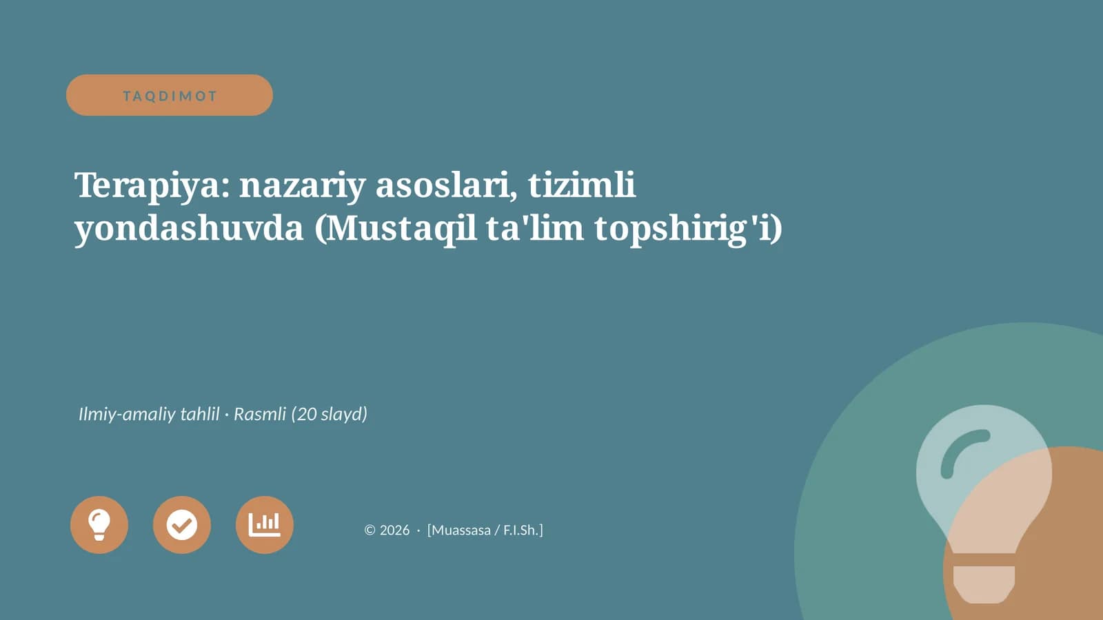 Terapiya: nazariy asoslari, tizimli yondashuvda