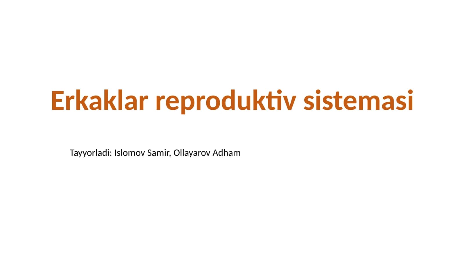 Erkaklar reproduktiv sistemasi