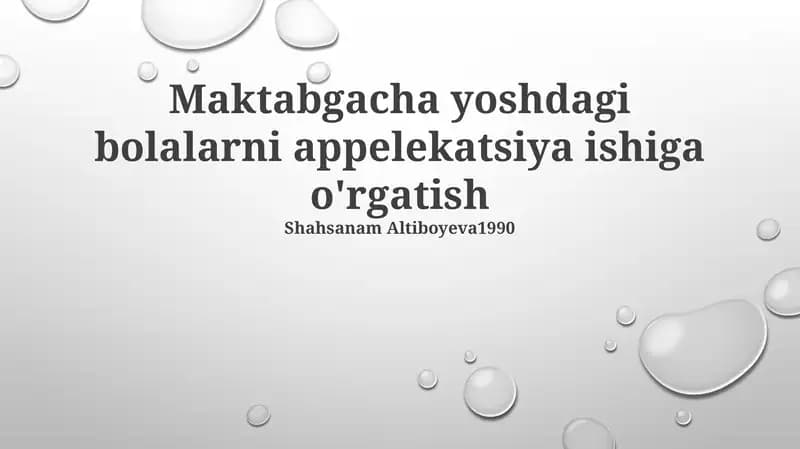 Appliqué Sarguzashtlari