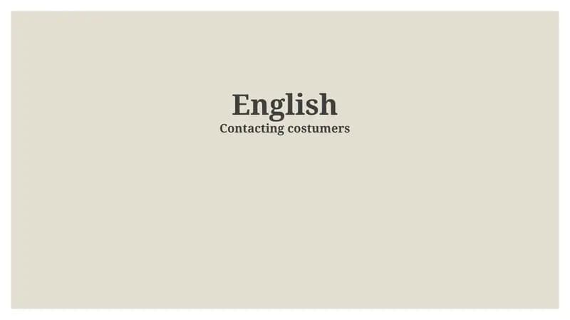 English in the Modern World