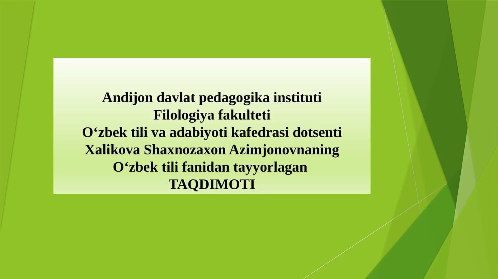 TAQDIMOTI