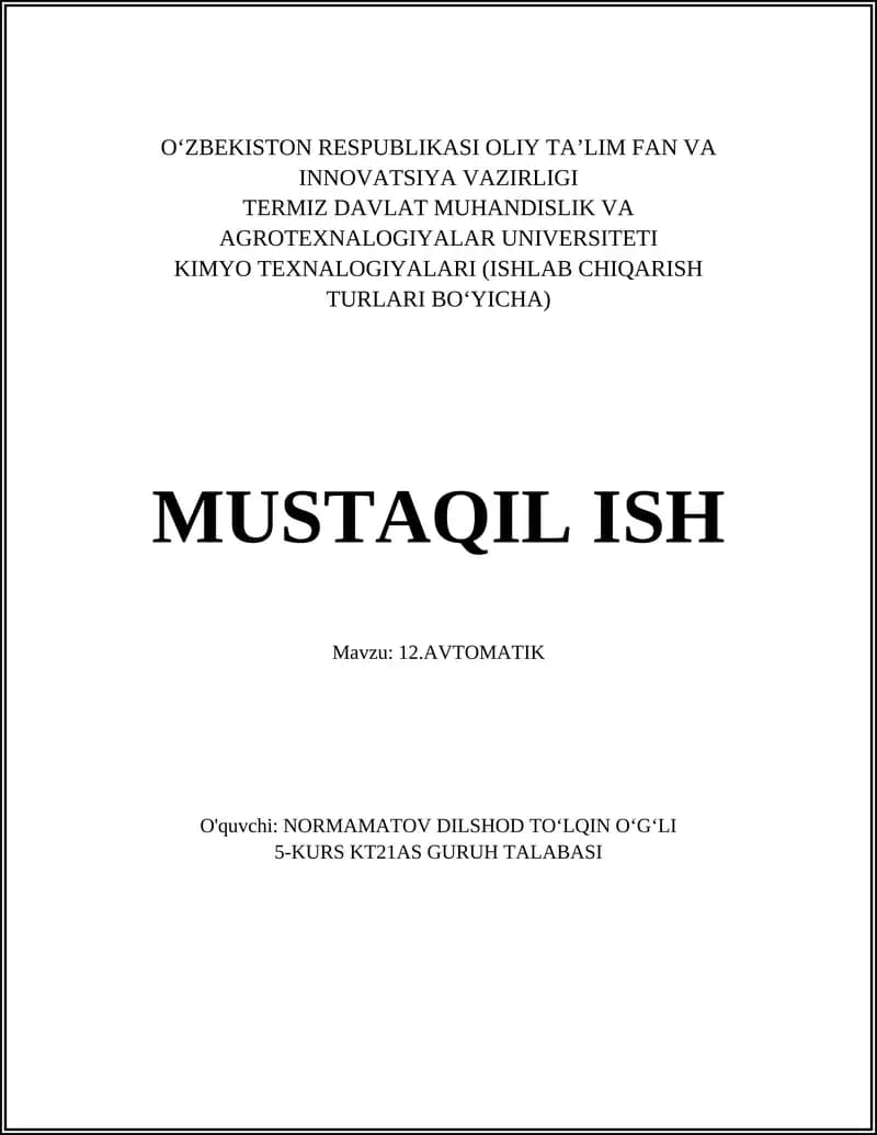 12.AVTOMATIK