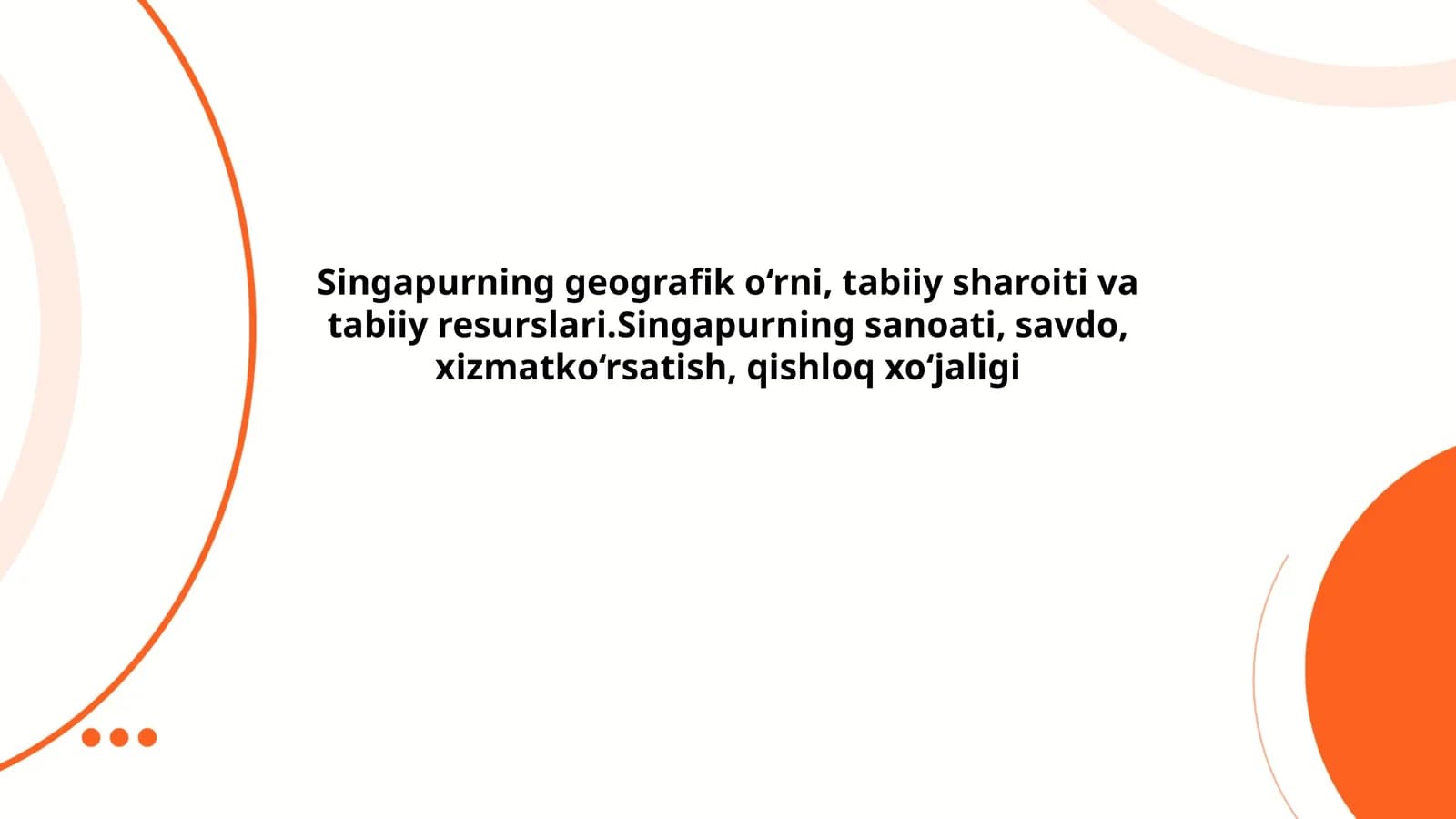 Singapurning geografik joylashuvi