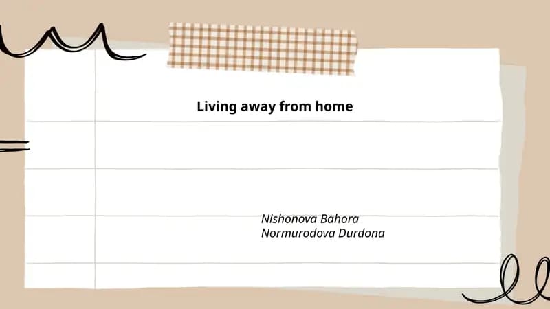Finding and choosing accommodation