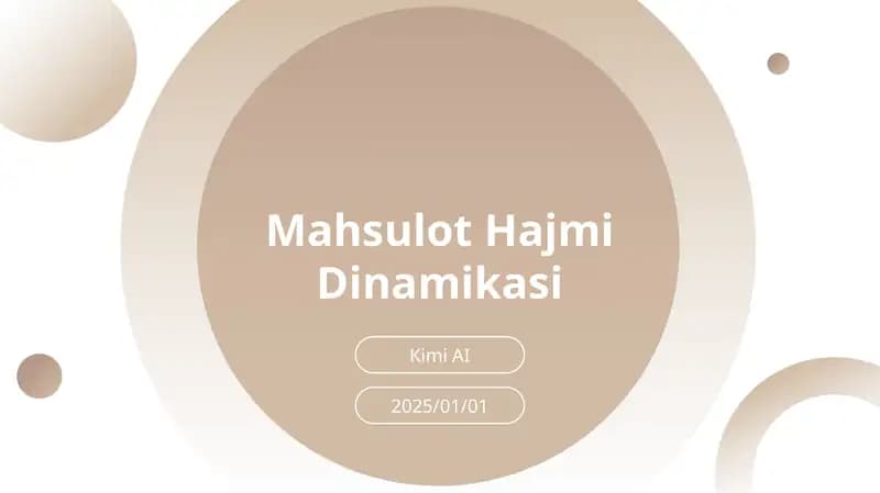 Mahsulot Hajmi Dinamikasi
