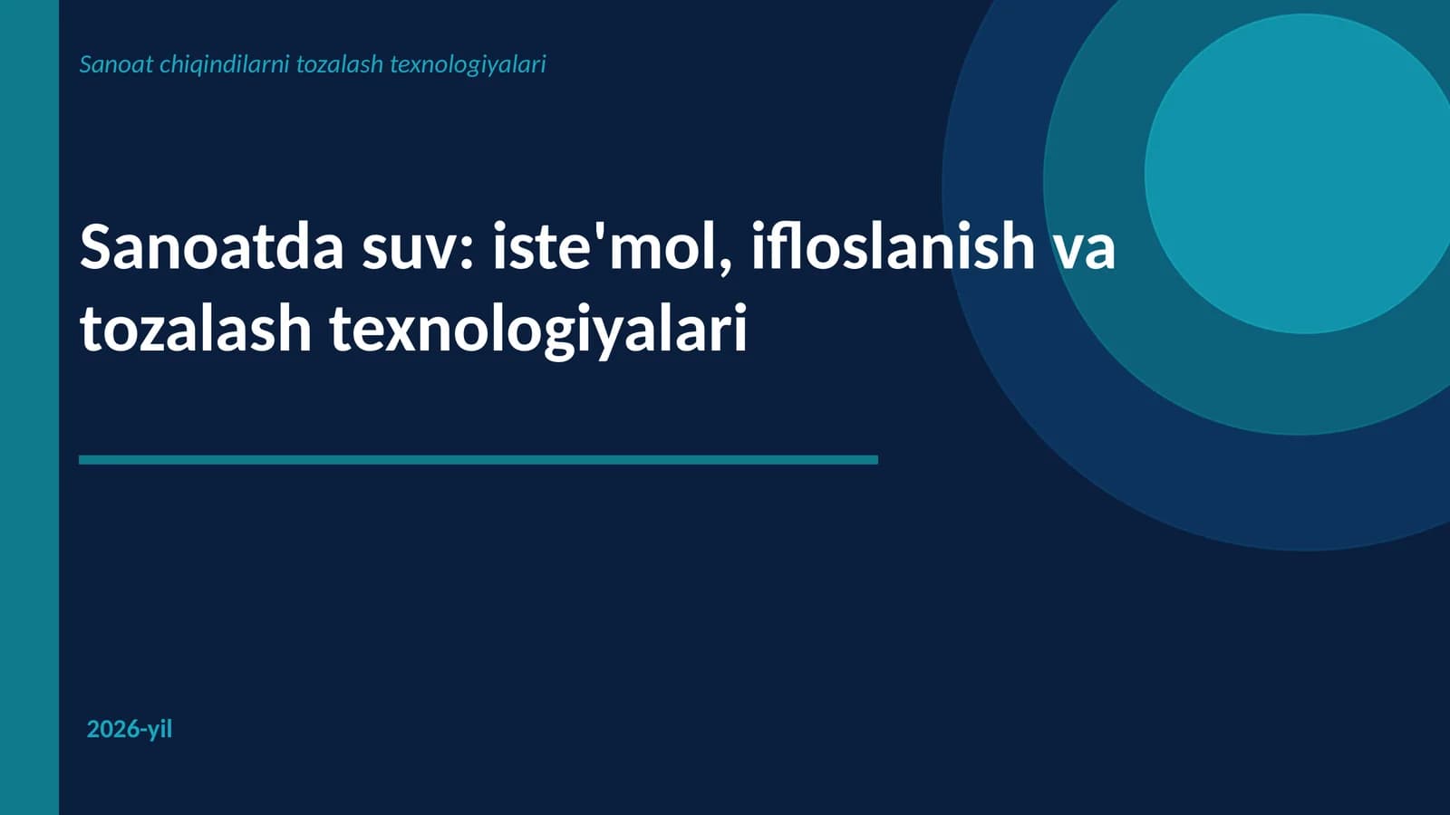Sanoat chiqindilarni tozalash texnologiyalari