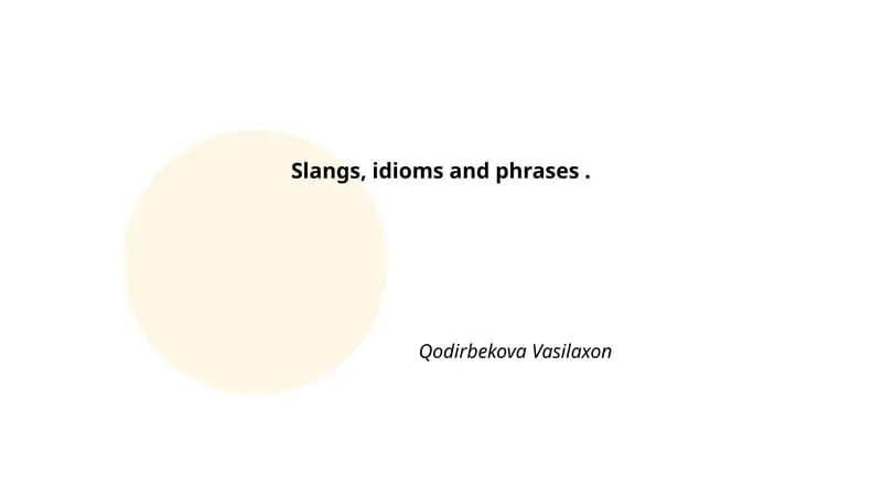 American slang and colloquialisms