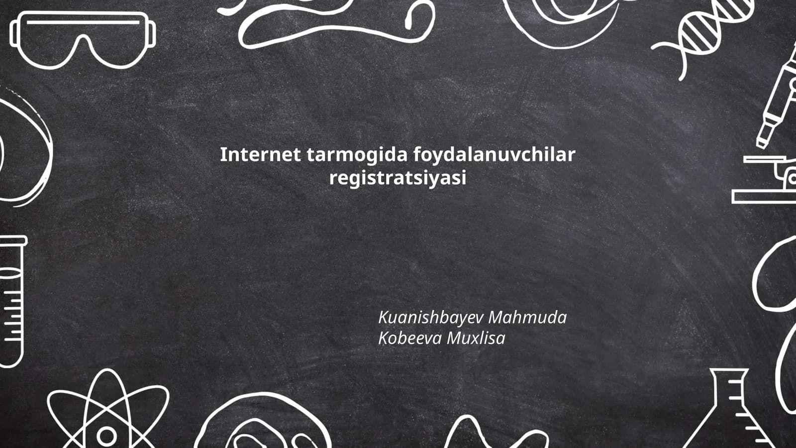 Internet tarmogida foydalanuvchilar registratsiyasi