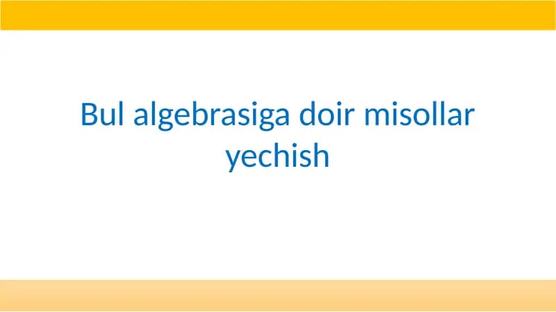 Bul algebrasi
