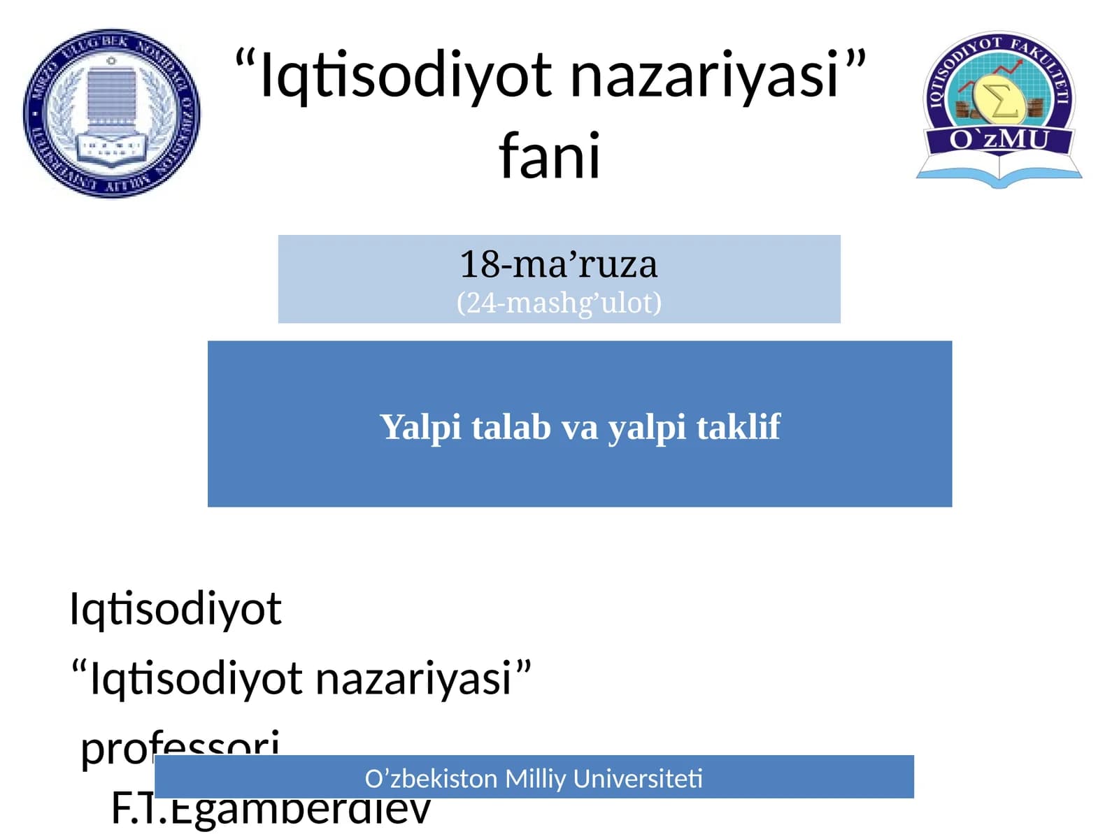 Iqtisodiyot nazariyasi