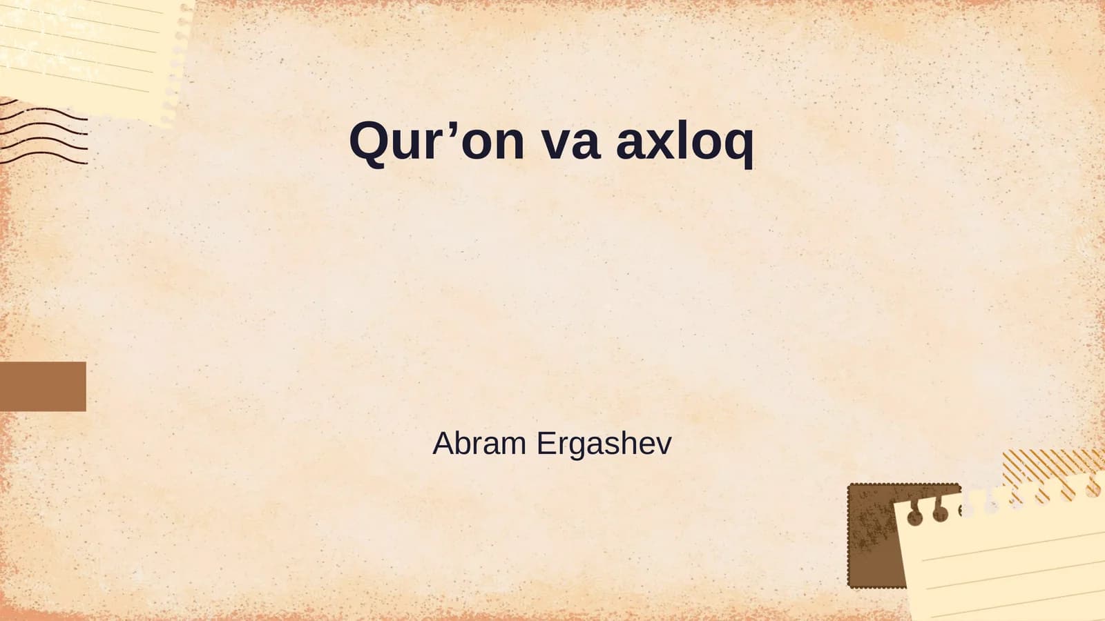 Qur’on va axloq