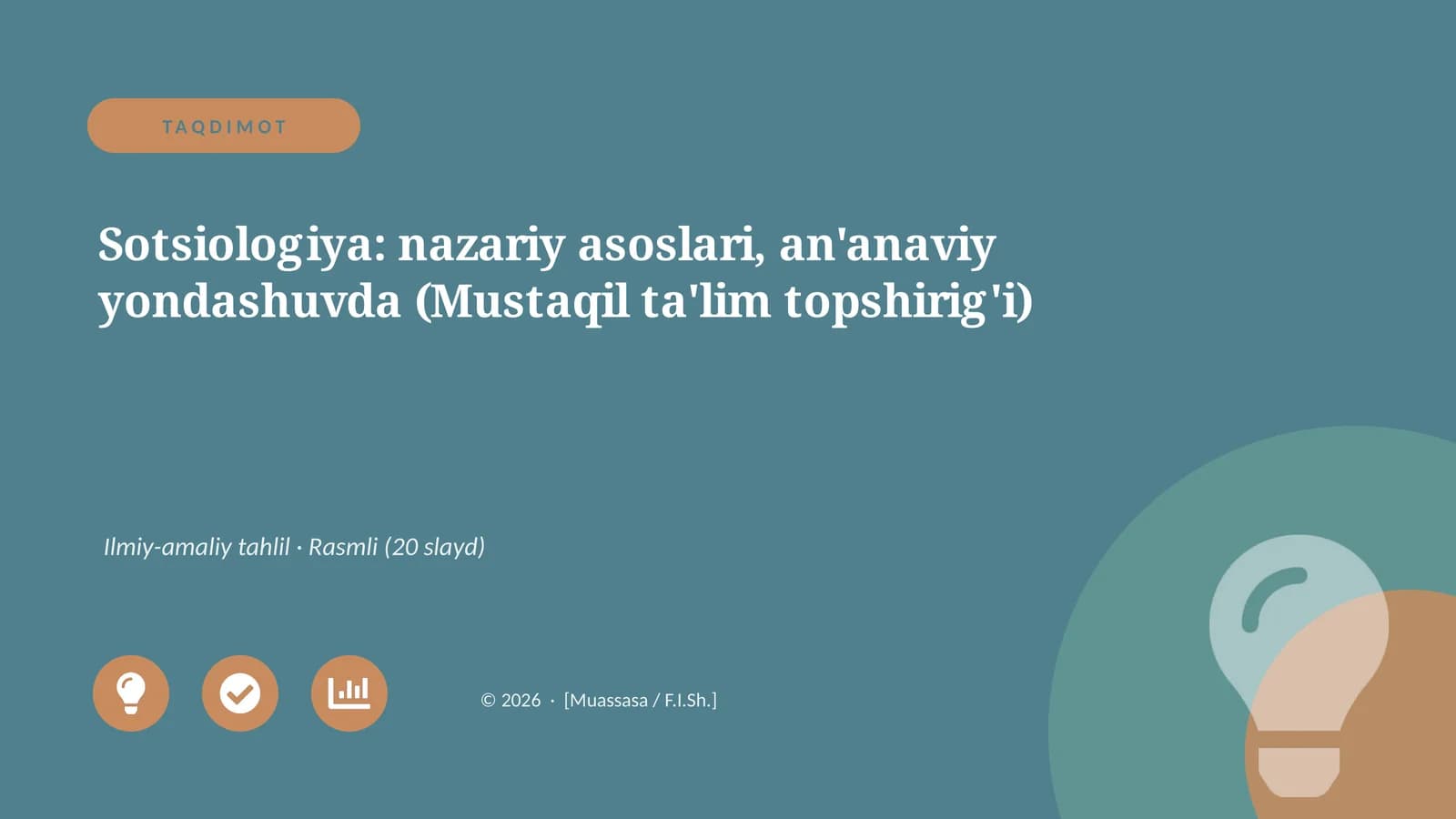 Sotsiologiya: nazariy asoslari, an'anaviy yondashuvda