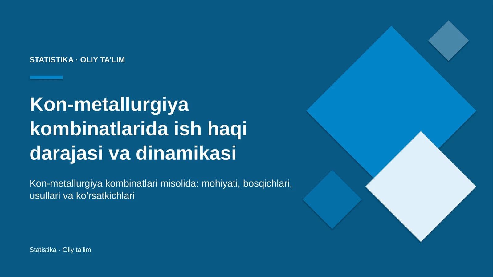 Kon-metallurgiya kombinatlarida ish haqi darajasi va dinamikasi