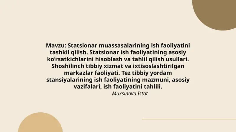Muxsinova Istat