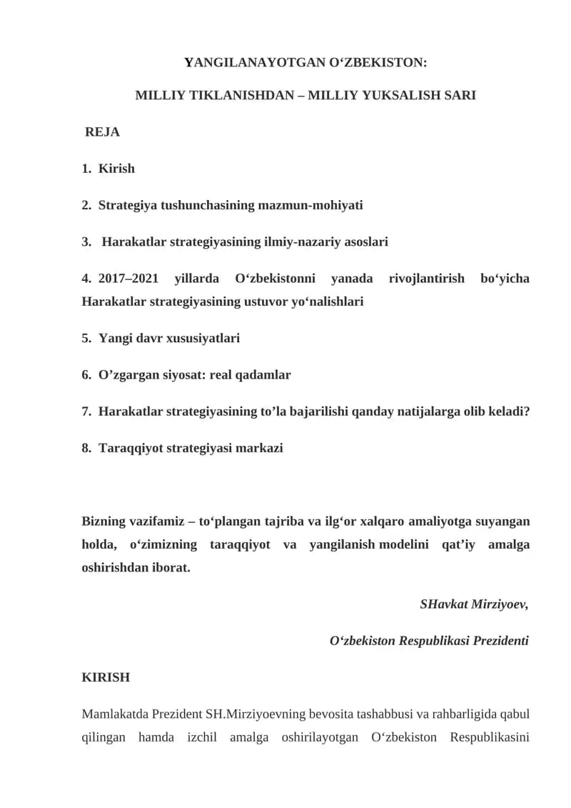 Harakatlar strategiyasi