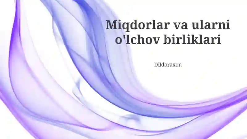 O'lchov birliklari