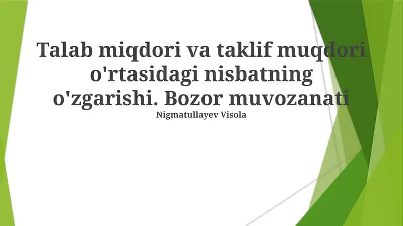 Bozor Muvozanati