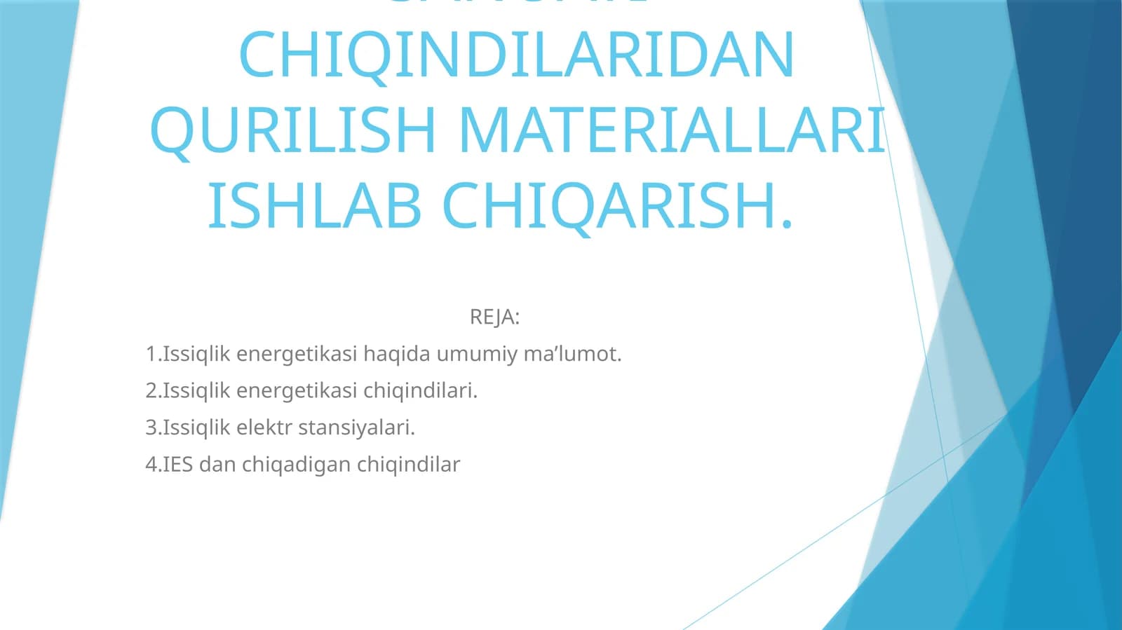 Issiqlik energetikasi sanoati chiqindilari