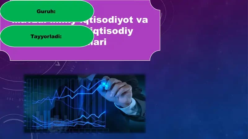 Milliy iqtisodiyot va uning makroiqtisodiy òlchamlari