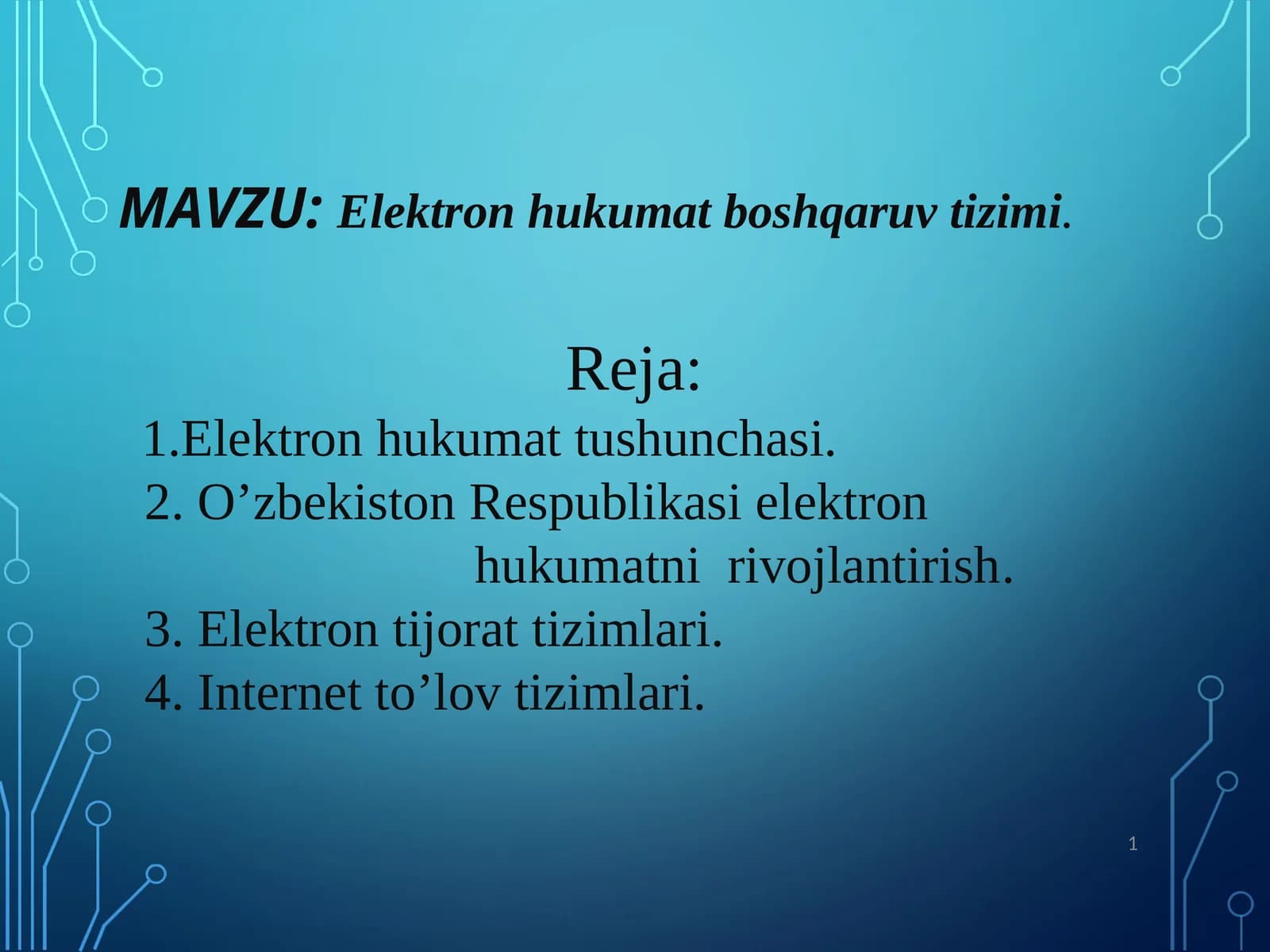 Elektron hukumat boshqaruv tizimi
