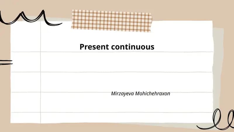Present continuous