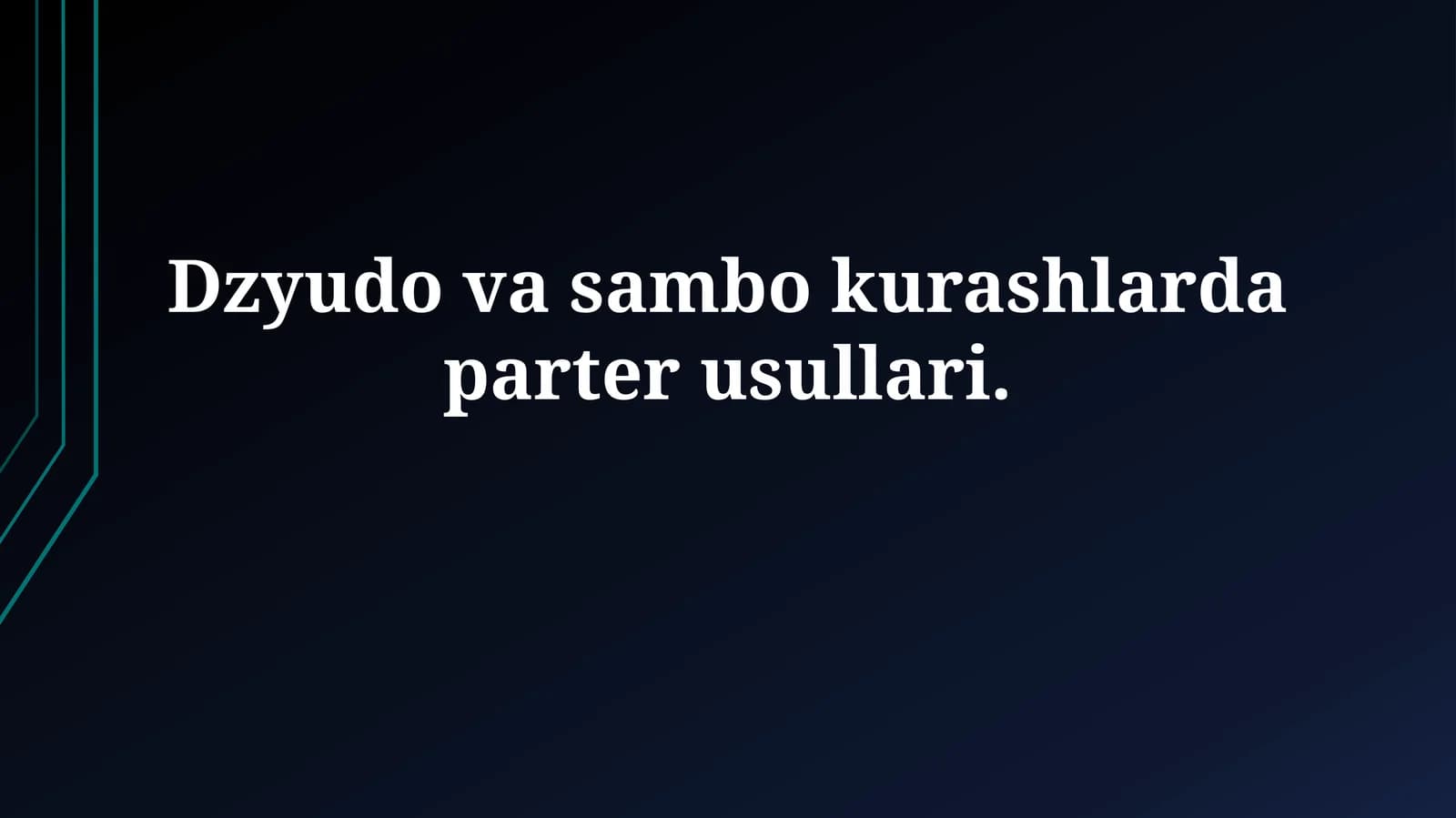 Dzyudo va sambo kurashlarda parterusullari
