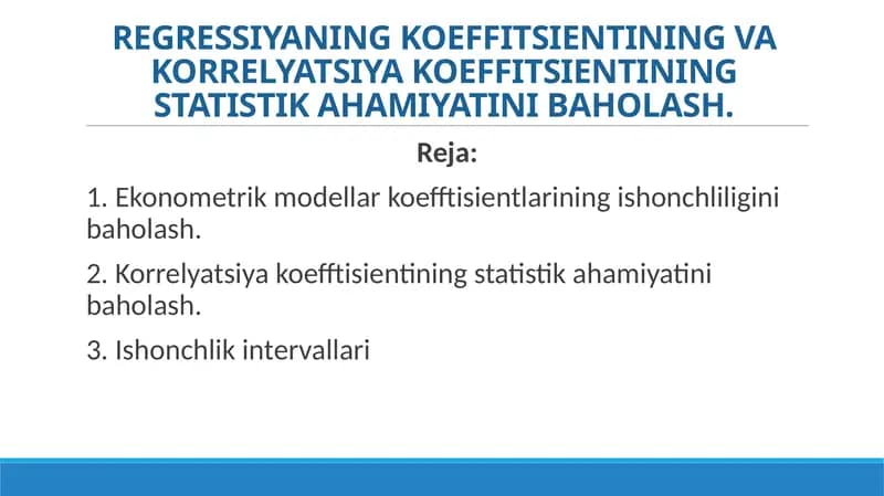 REGRESSION ANALYSIS