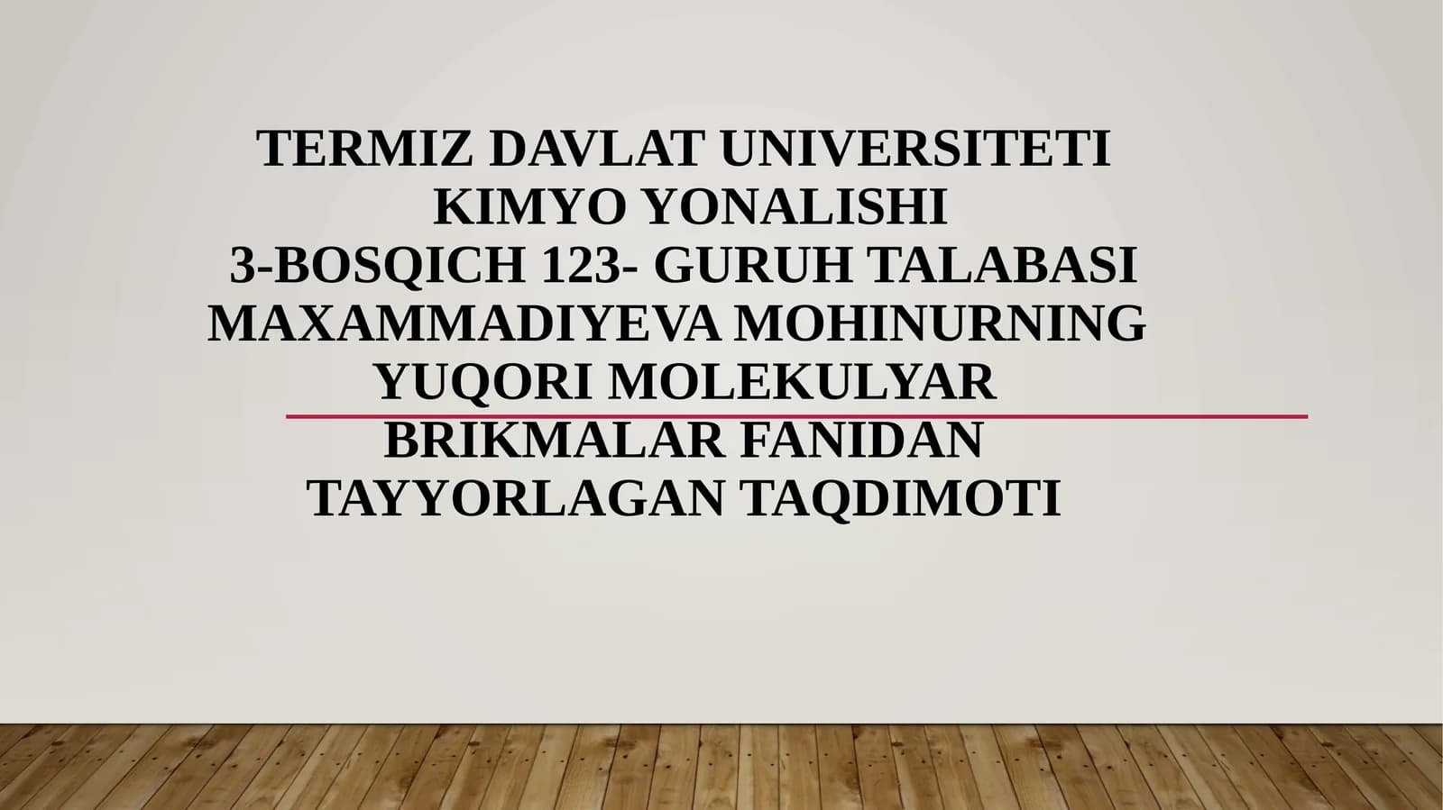 Yuqori molekulyar birikmalar
