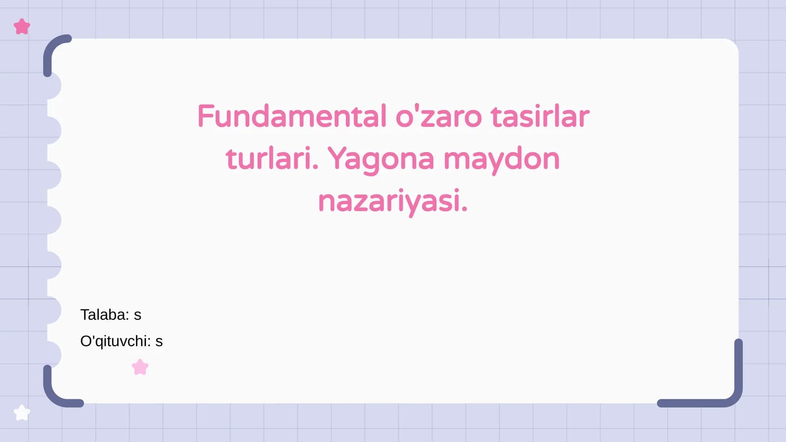 Yagona maydon nazariyasi