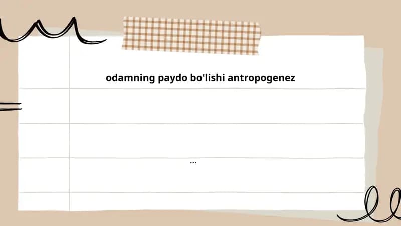 Antropogenez nazariyasi