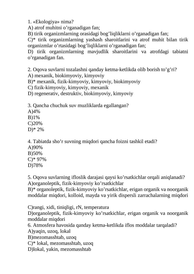 Ekologiya