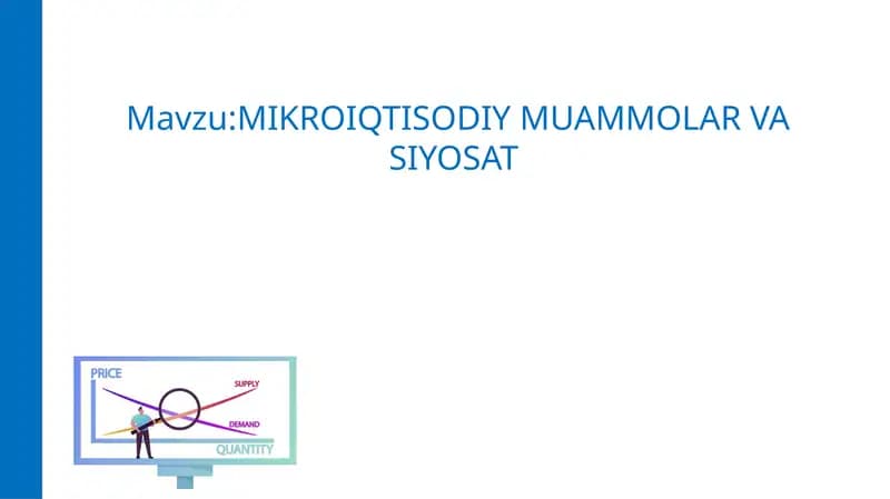 MIKROIQTISODIY MUAMMOLAR VA SIYOSAT