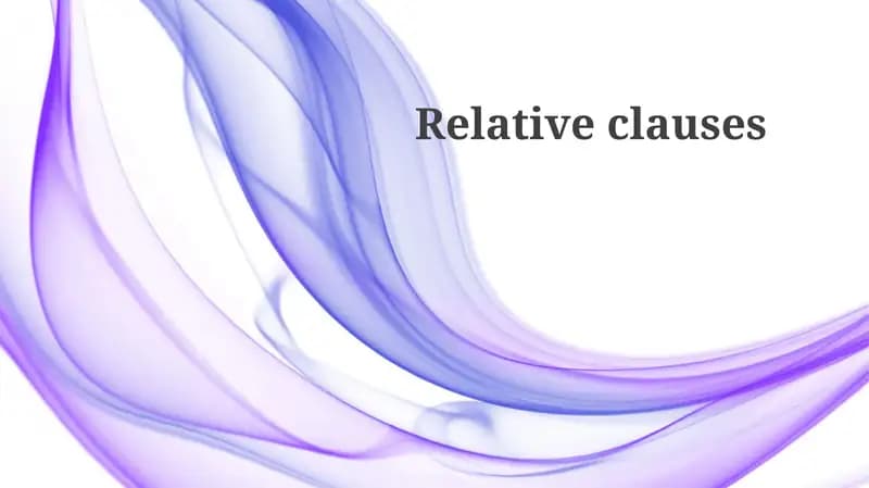 Relative clauses