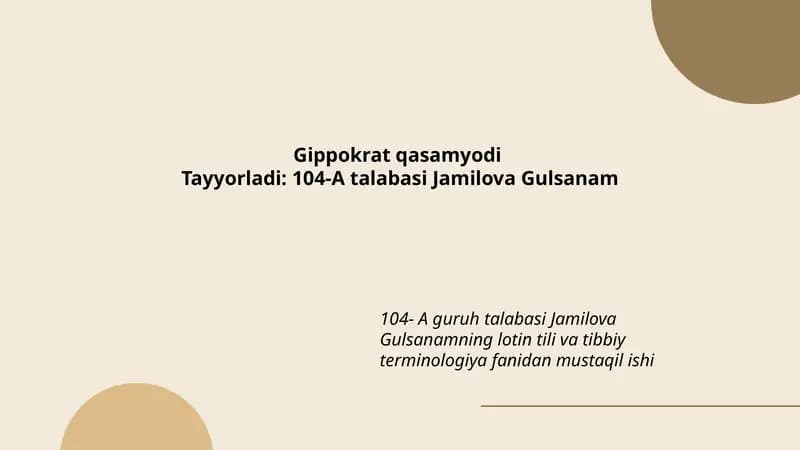 Gippokrat qasamyodi