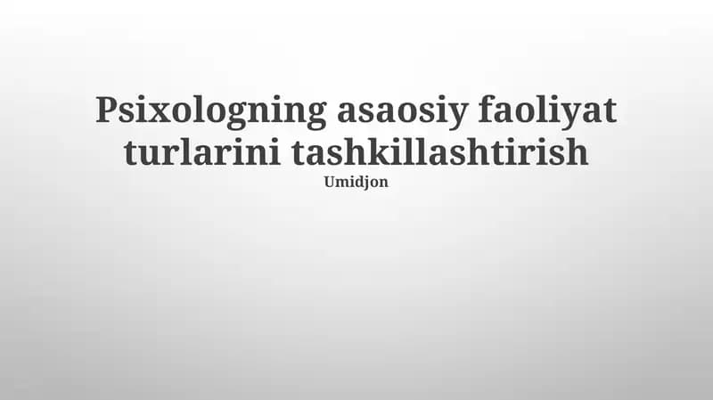 Ta'lim Psixologiyasi