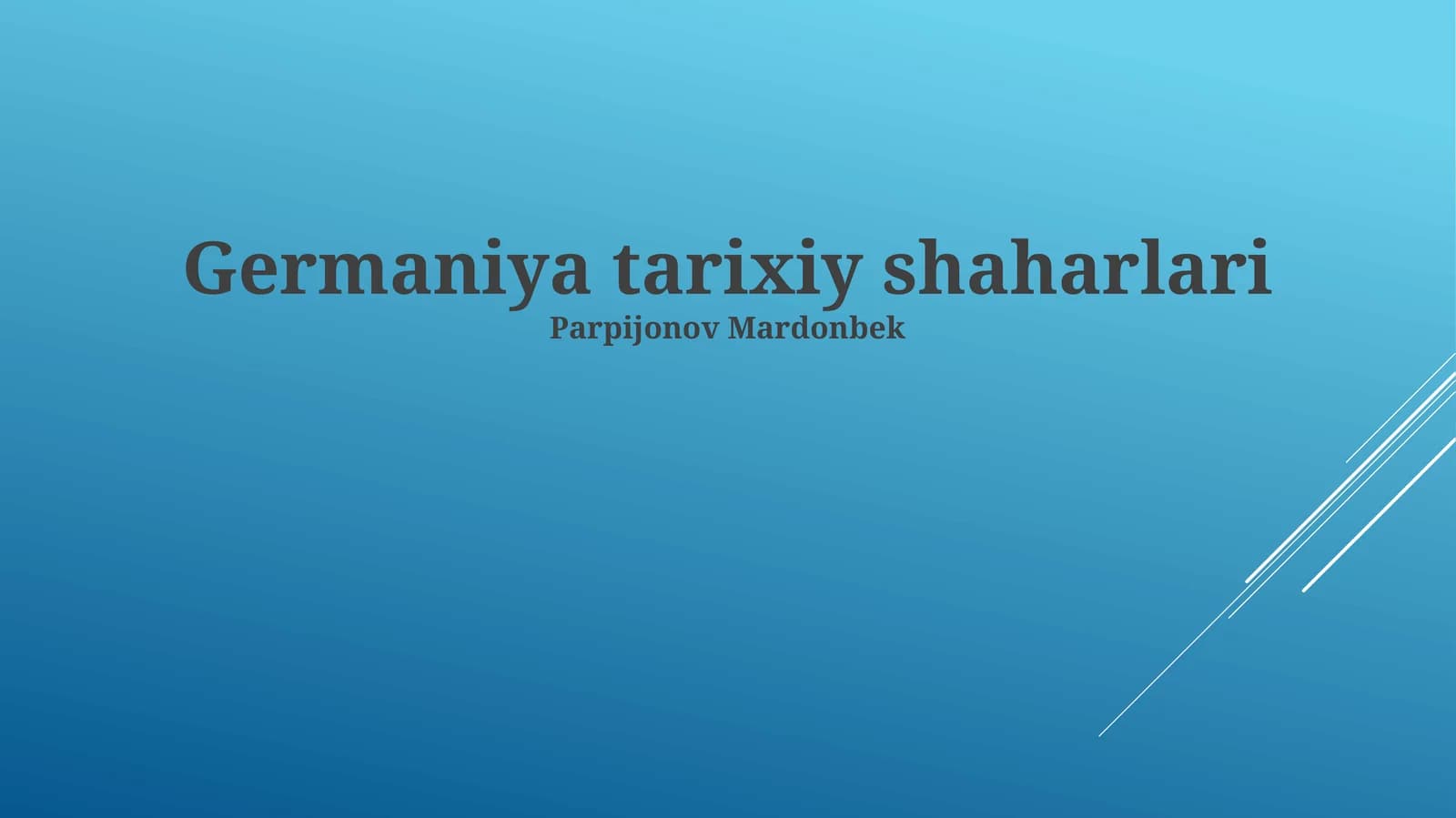 Germaniya tarixiy shaharlari