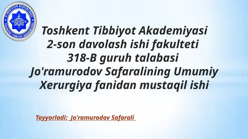 Umumiy Xerurgiya