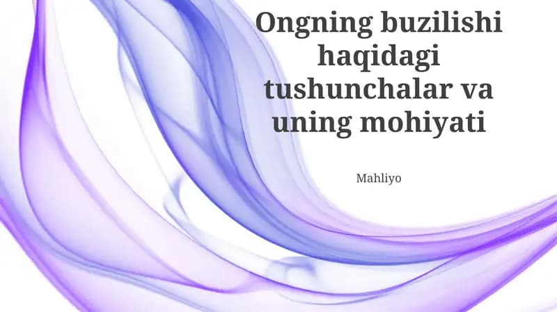 Uyqu buzilishi haqida