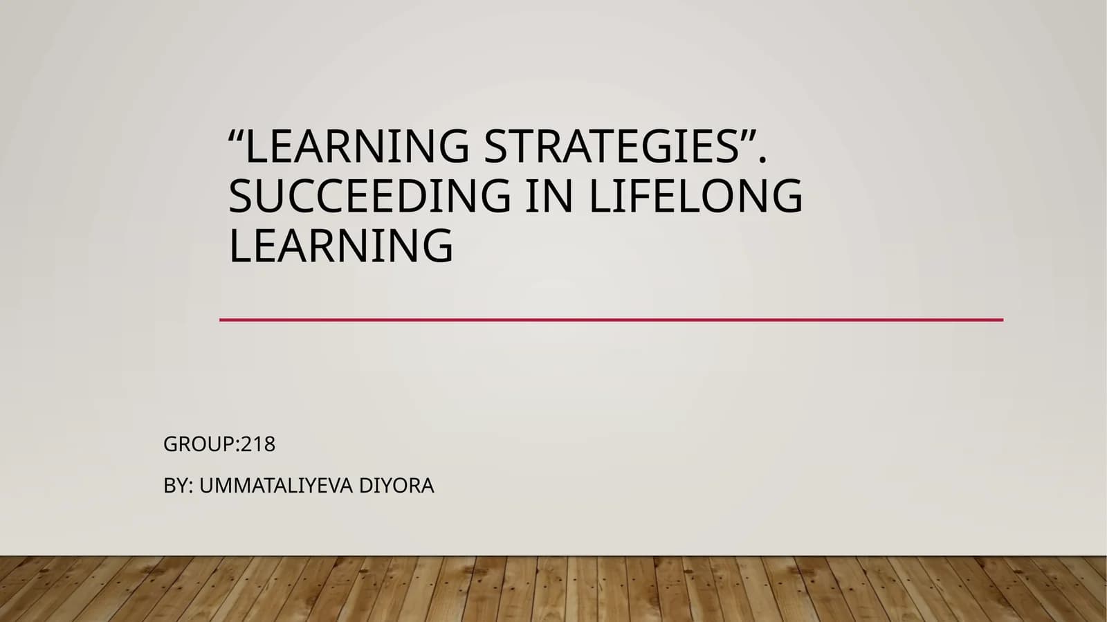 Succeeding in lifelong learning