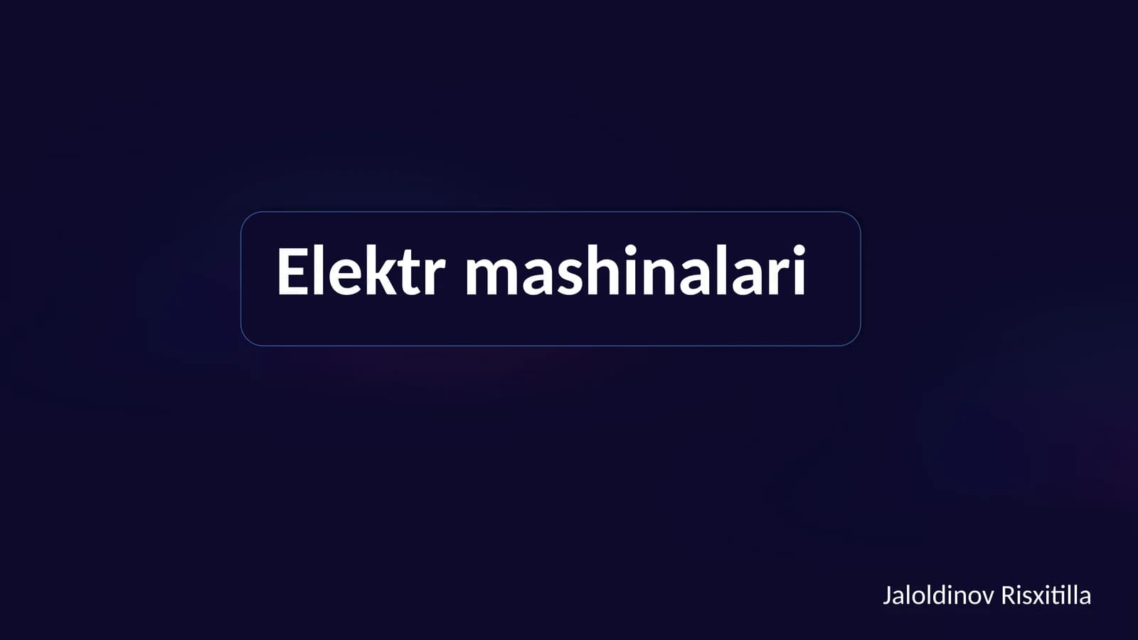Asinxron Dvigatellar: Tuzilishi va Ishlash Tamoyili