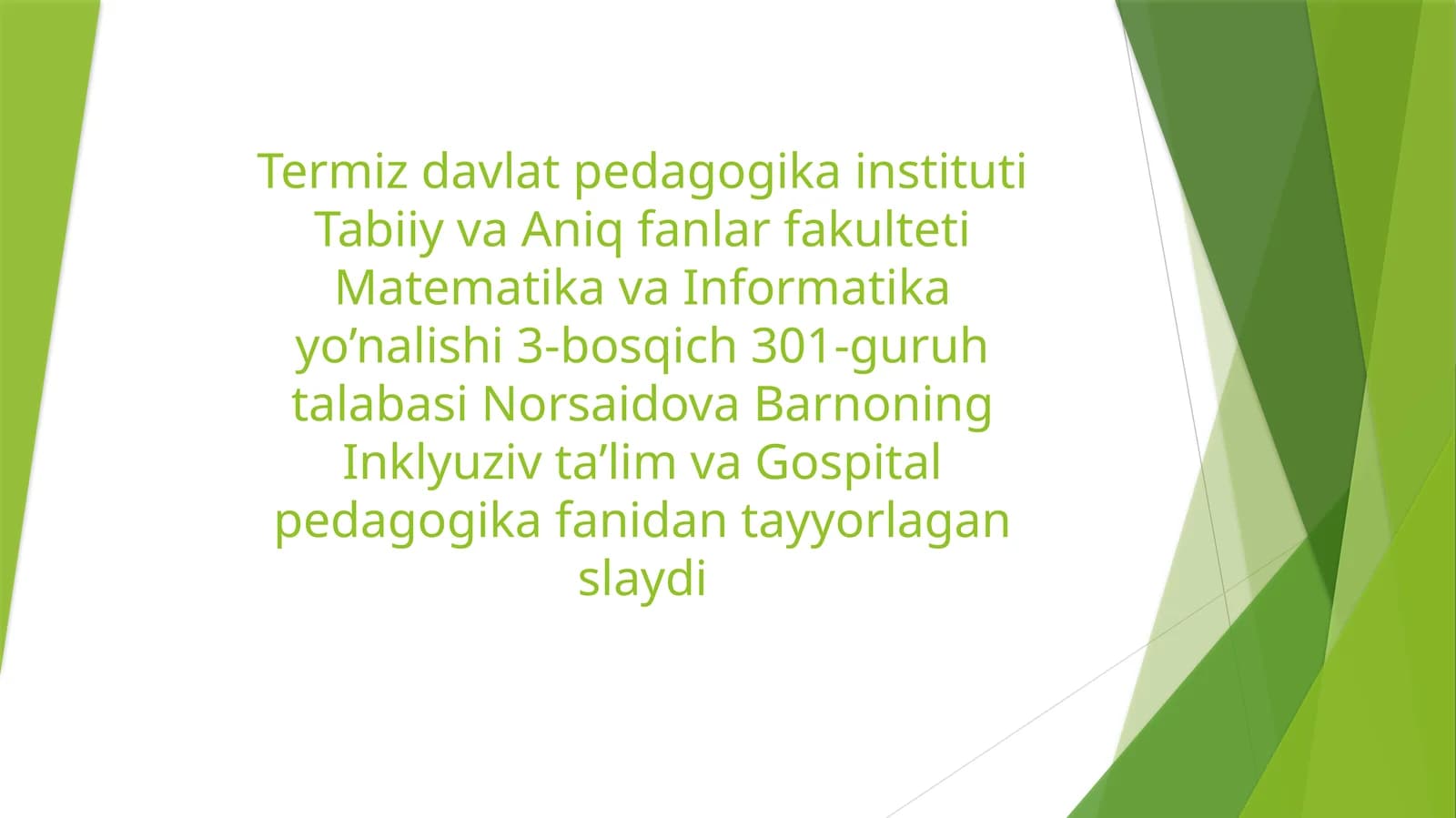 Inklyuziv talimning amaliyot g'ajiriyatish algoritmlari