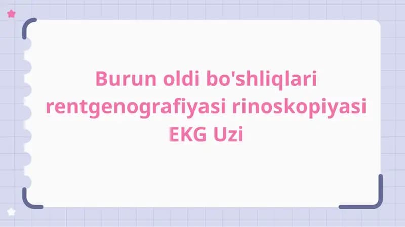 Prenazal bo'shliqlarning rentgenogrammasi