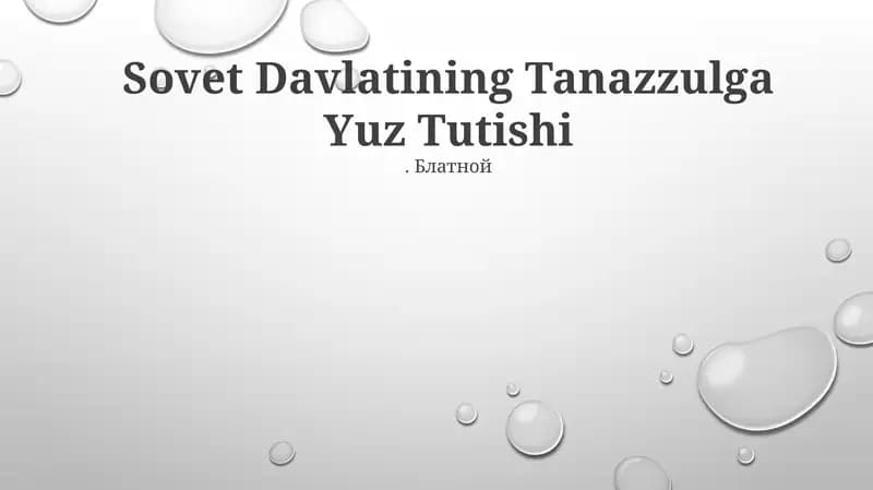 Tanazzulga Yuz Tutishi