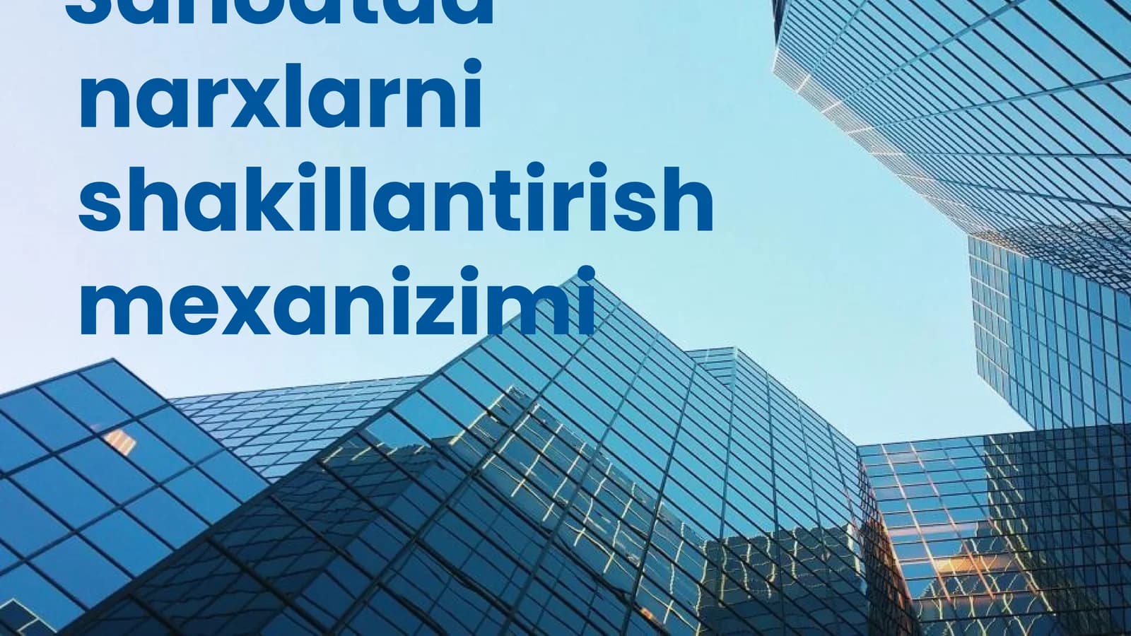 Narxlarni shakillantirish mexanizimi