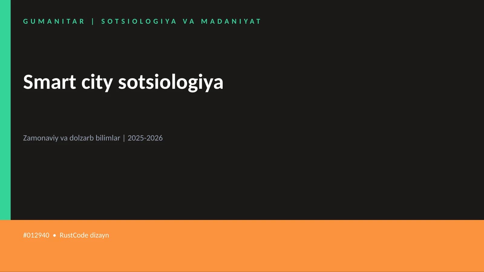 Smart city sotsiologiya