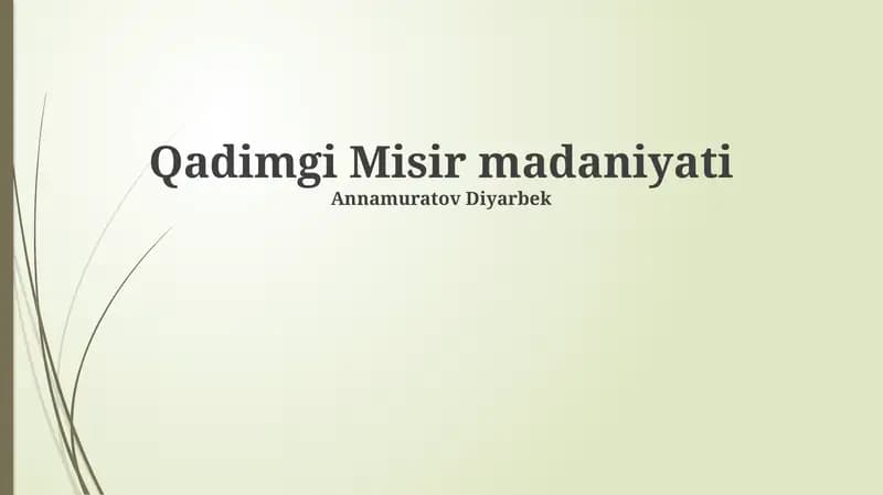 Qadimgi Misir madaniyati